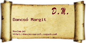 Dancsó Margit névjegykártya